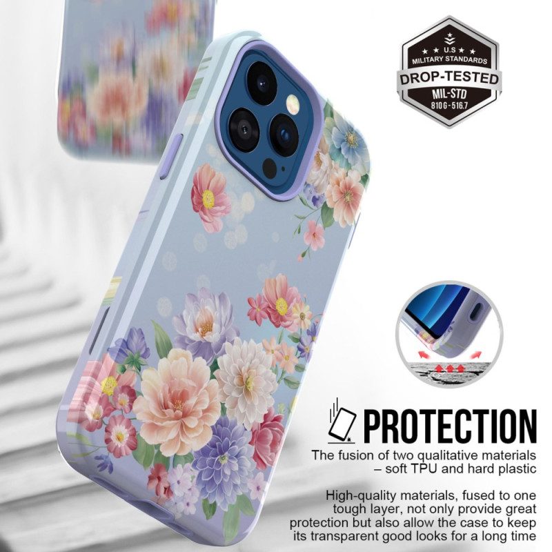 Hoesje voor iPhone 14 Pro Vintage Bloemen