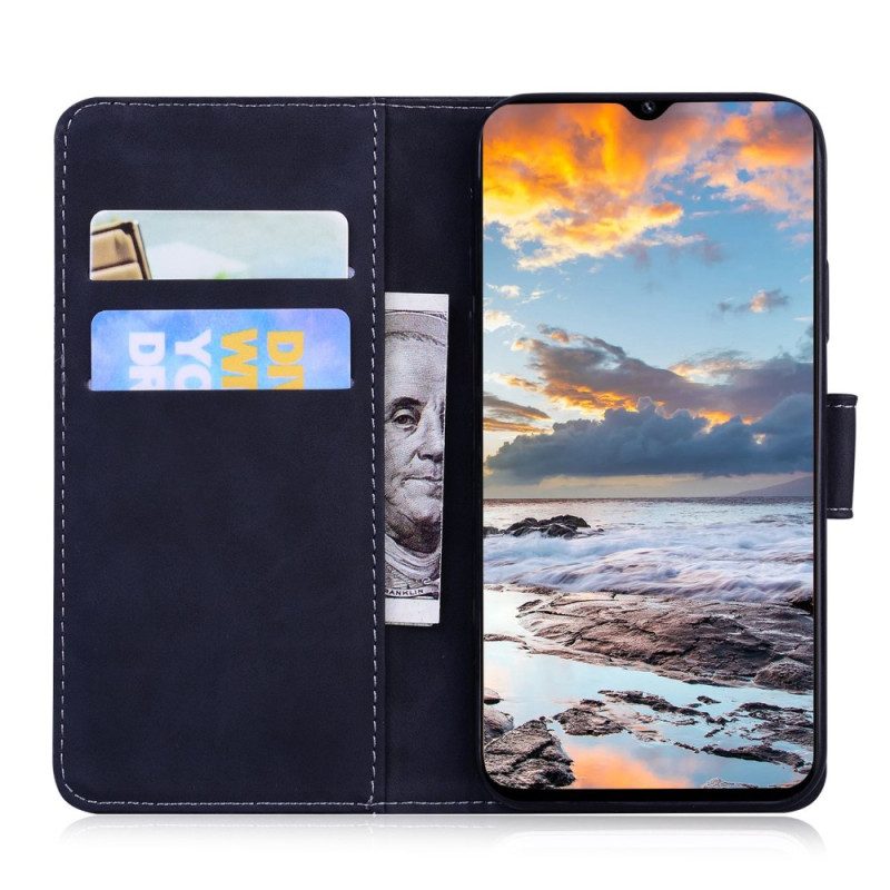 Leren Hoesje voor iPhone 14 Pro Vlinder Elegantie