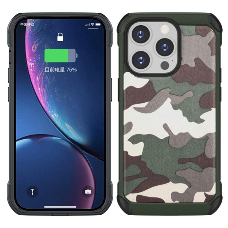 Telefoonhoesje voor iPhone 14 Pro Versterkte Camouflage