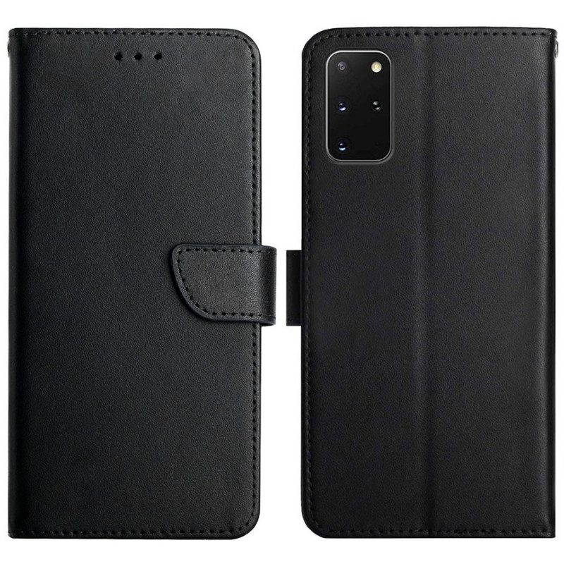 Folio-hoesje voor Samsung Galaxy S20 Plus / S20 Plus 5G Echt Nappaleer