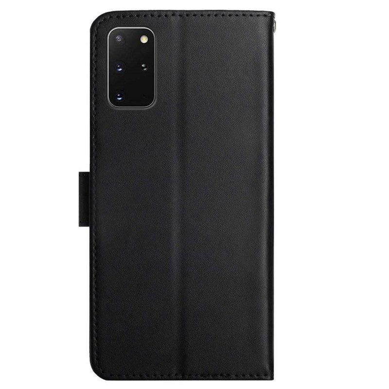 Folio-hoesje voor Samsung Galaxy S20 Plus / S20 Plus 5G Echt Nappaleer