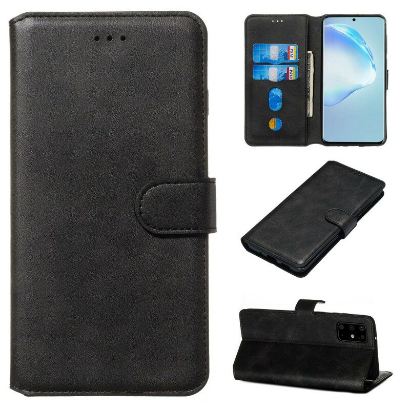 Folio-hoesje voor Samsung Galaxy S20 Plus / S20 Plus 5G Mat Leereffect