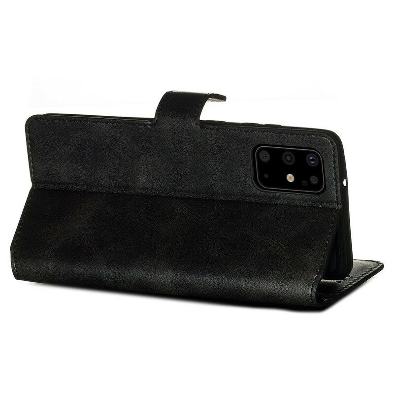 Folio-hoesje voor Samsung Galaxy S20 Plus / S20 Plus 5G Mat Leereffect