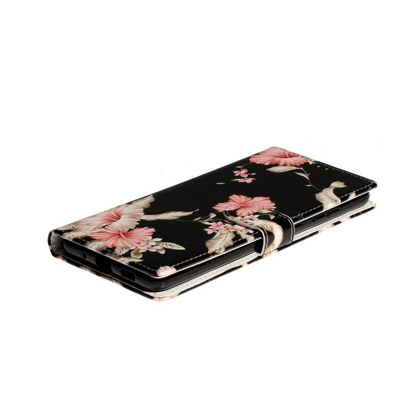 Folio-hoesje voor Samsung Galaxy S20 Plus / S20 Plus 5G Ontwerper Bloemen