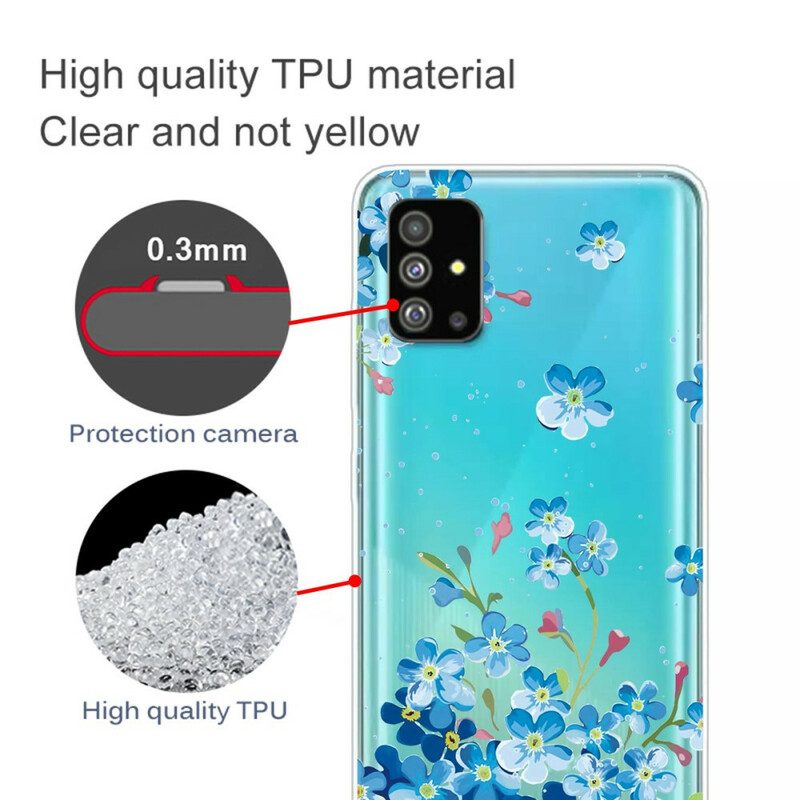 Hoesje voor Samsung Galaxy S20 Plus / S20 Plus 5G Blauwe Bloemen