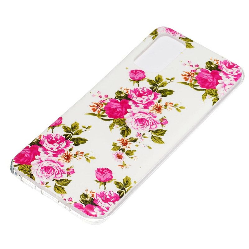 Hoesje voor Samsung Galaxy S20 Plus / S20 Plus 5G Fluorescerende Bloemen