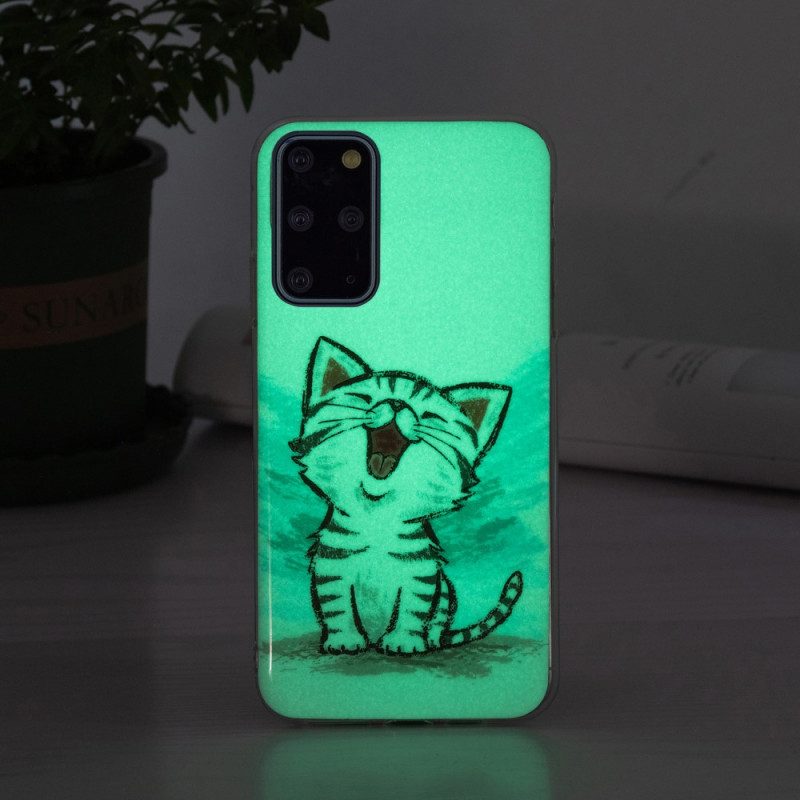 Hoesje voor Samsung Galaxy S20 Plus / S20 Plus 5G Fluorescerende Kat