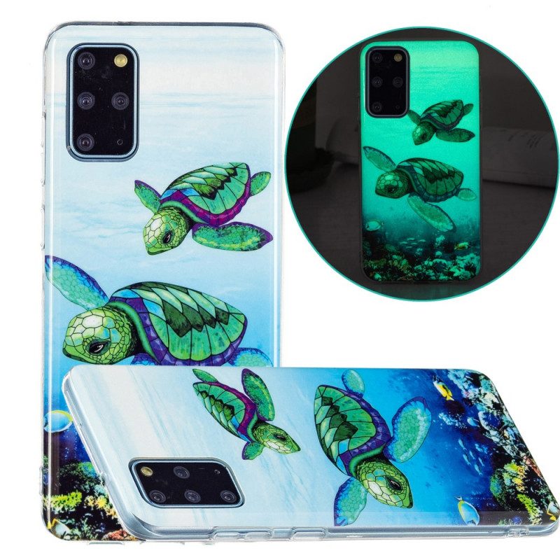 Hoesje voor Samsung Galaxy S20 Plus / S20 Plus 5G Fluorescerende Schildpadden