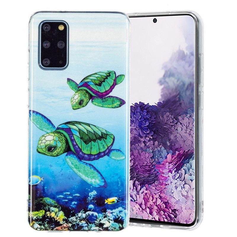 Hoesje voor Samsung Galaxy S20 Plus / S20 Plus 5G Fluorescerende Schildpadden