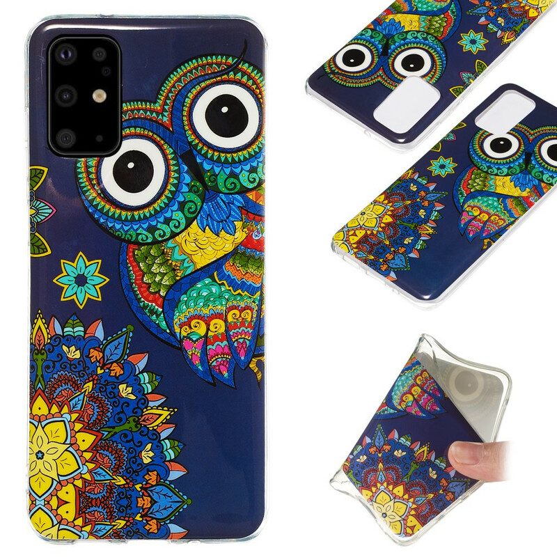 Hoesje voor Samsung Galaxy S20 Plus / S20 Plus 5G Fluorescerende Uil Mandala