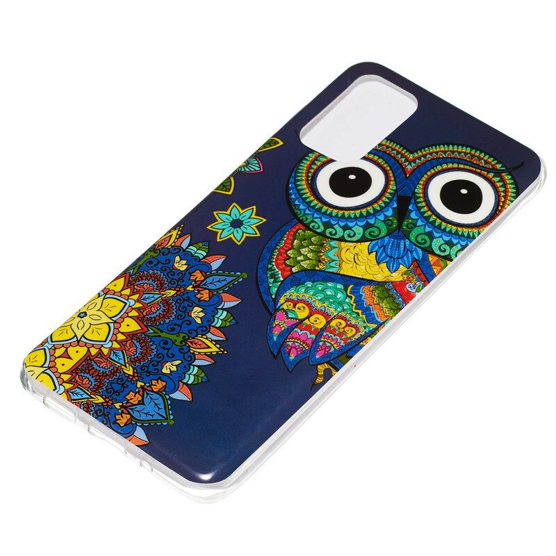 Hoesje voor Samsung Galaxy S20 Plus / S20 Plus 5G Fluorescerende Uil Mandala