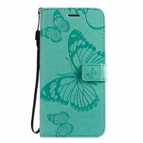 Leren Hoesje voor Samsung Galaxy S20 Plus / S20 Plus 5G Met Ketting Gigantische Riemvlinders