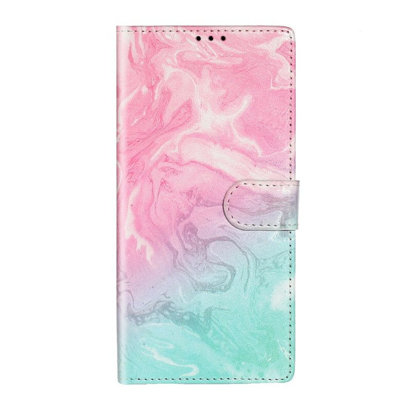 Leren Hoesje voor Samsung Galaxy S20 Plus / S20 Plus 5G Ontwerper Marmer