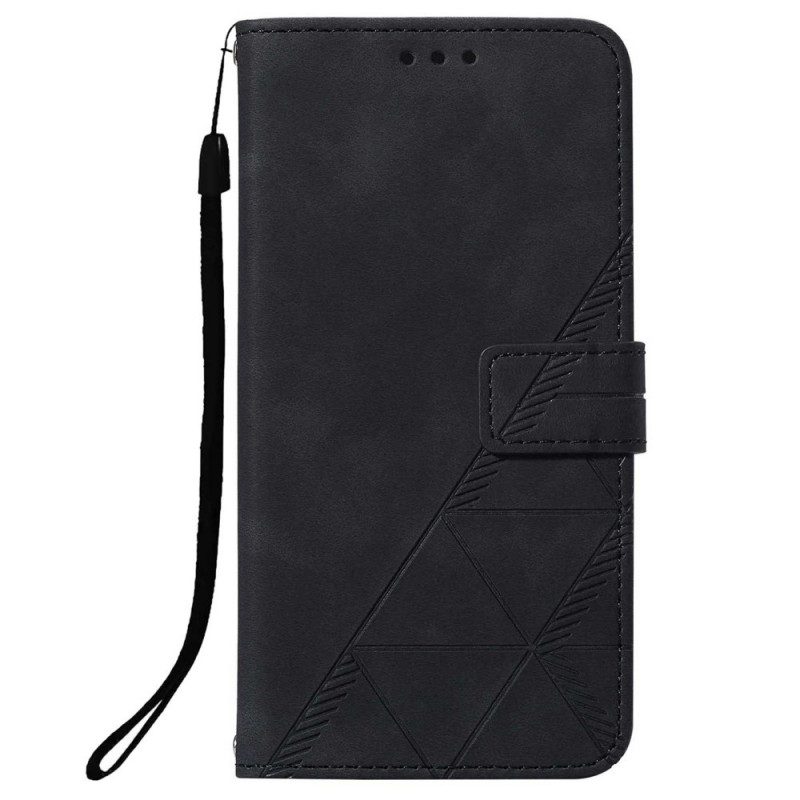 Leren Hoesje voor Samsung Galaxy S20 Plus / S20 Plus 5G Piramide Leereffect