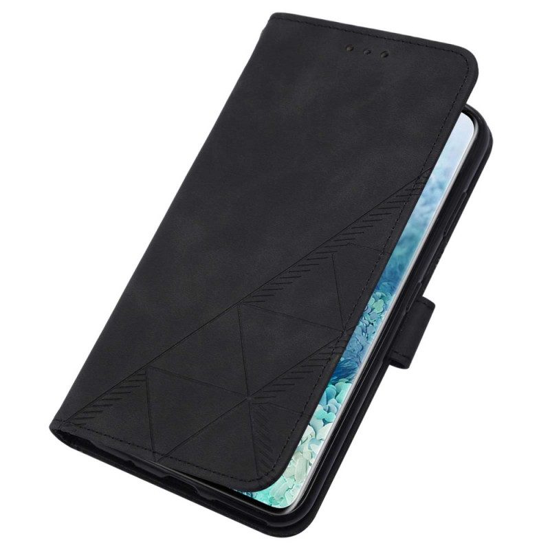 Leren Hoesje voor Samsung Galaxy S20 Plus / S20 Plus 5G Piramide Leereffect