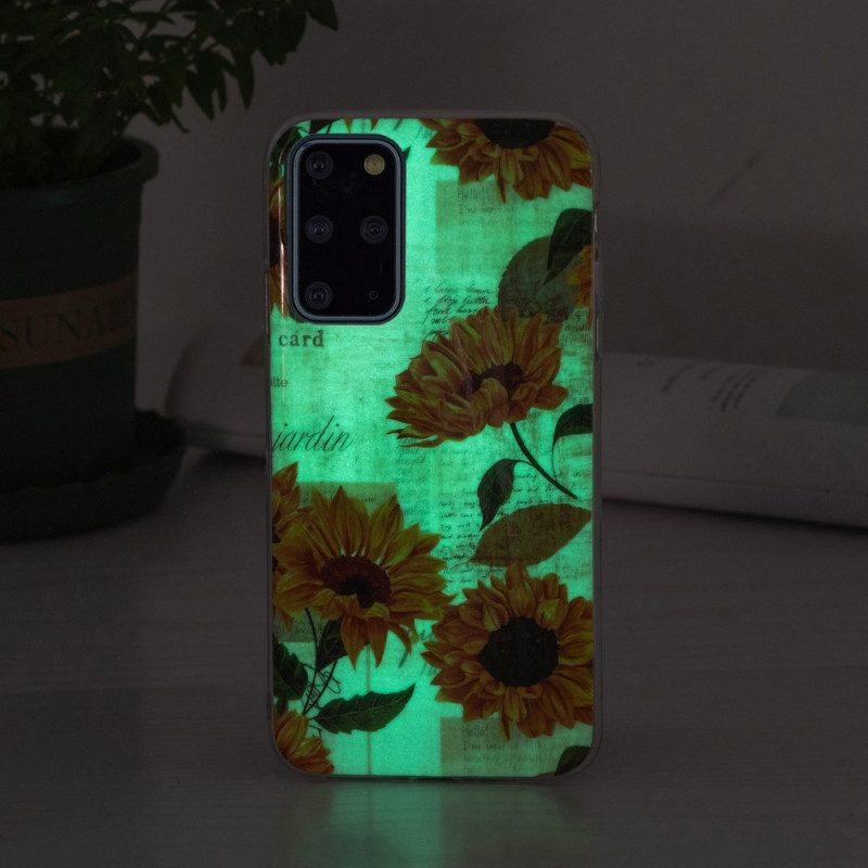 Telefoonhoesje voor Samsung Galaxy S20 Plus / S20 Plus 5G Fluorescerende Zonnebloemen