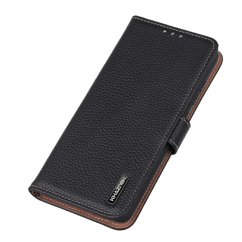 Flip Case voor Oppo A74 4G Echt Khazneh Litchi Leer