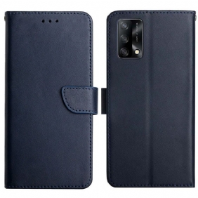 Flip Case voor Oppo A74 4G Echt Nappaleer