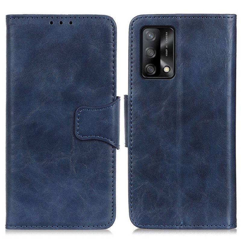 Flip Case voor Oppo A74 4G Split Lederen Omkeerbare Sluiting