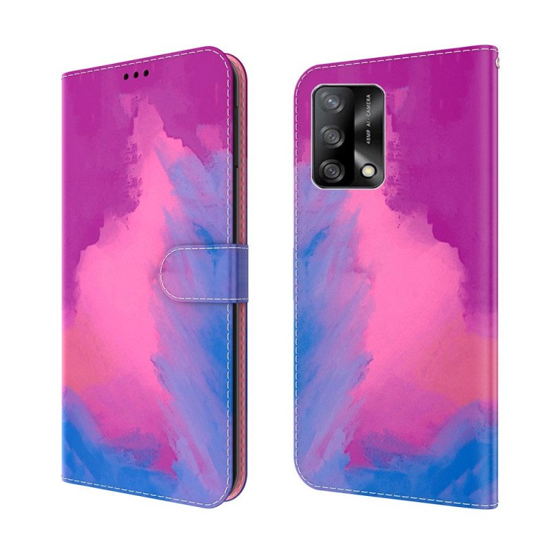 Flip Case voor Oppo A74 4G Waterverf