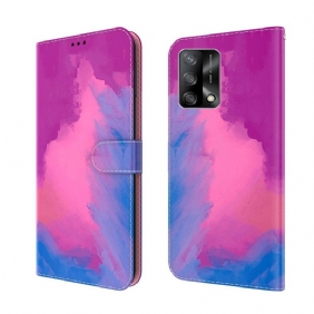 Flip Case voor Oppo A74 4G Waterverf