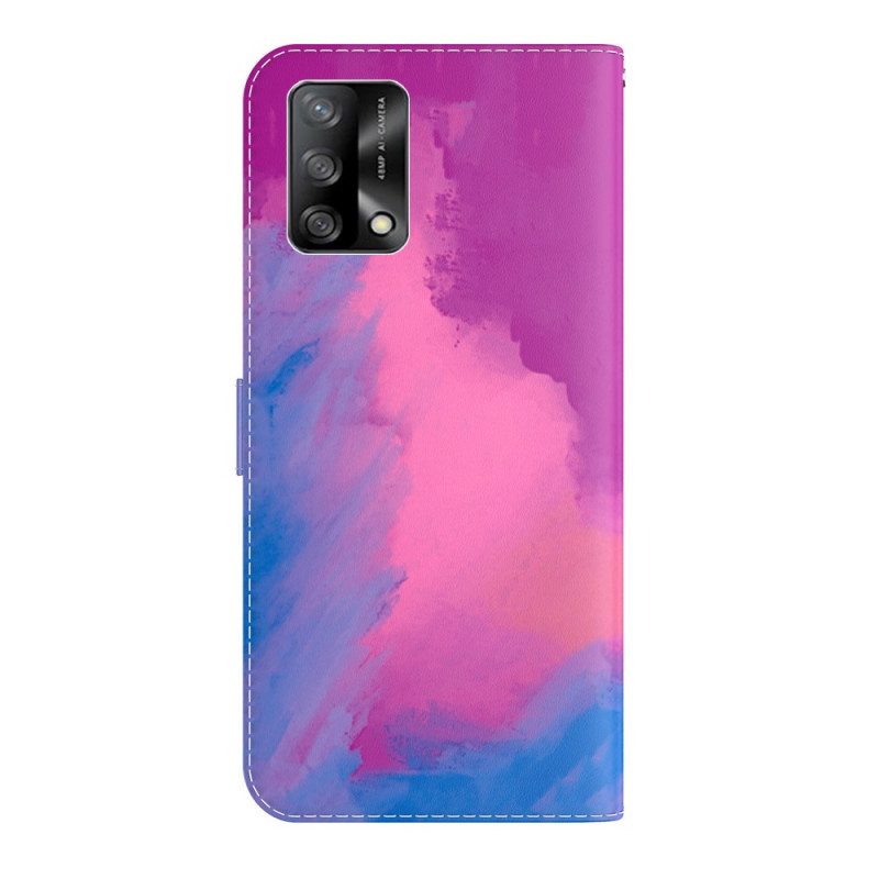 Flip Case voor Oppo A74 4G Waterverf