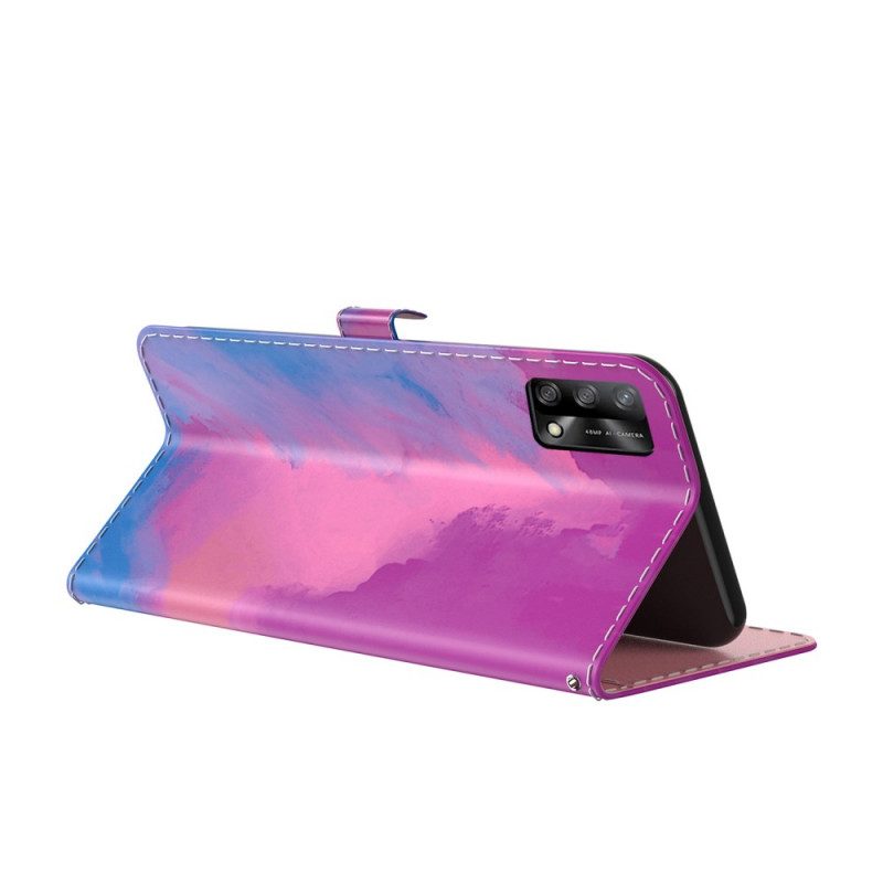 Flip Case voor Oppo A74 4G Waterverf