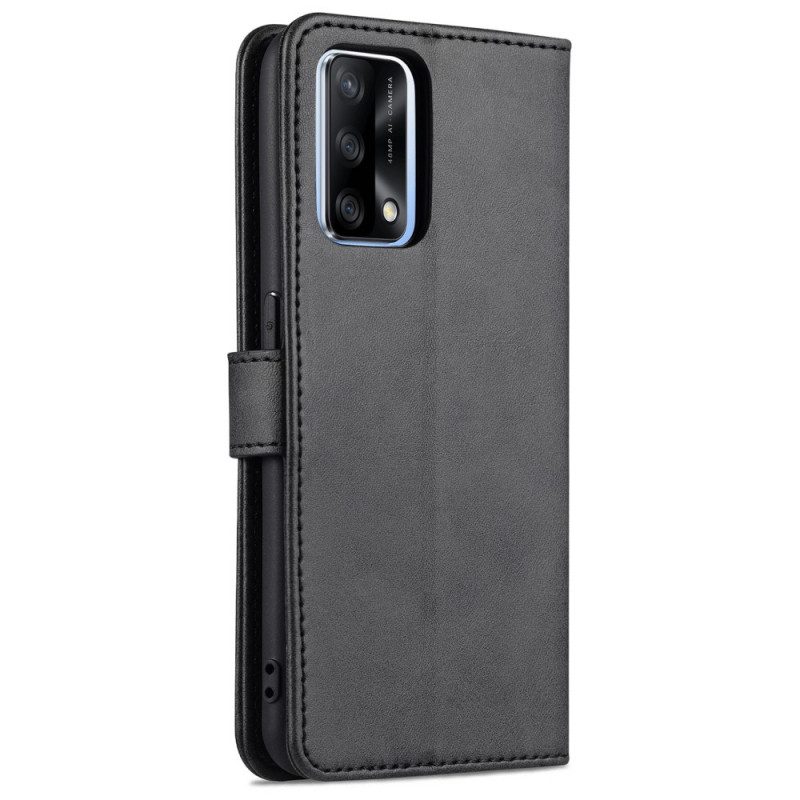 Folio-hoesje voor Oppo A74 4G Azns Ledereffect