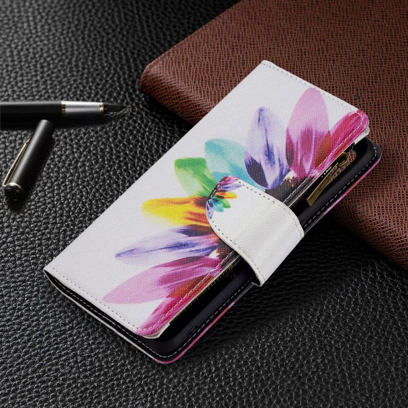 Folio-hoesje voor Oppo A74 4G Bloemzak Met Ritssluiting