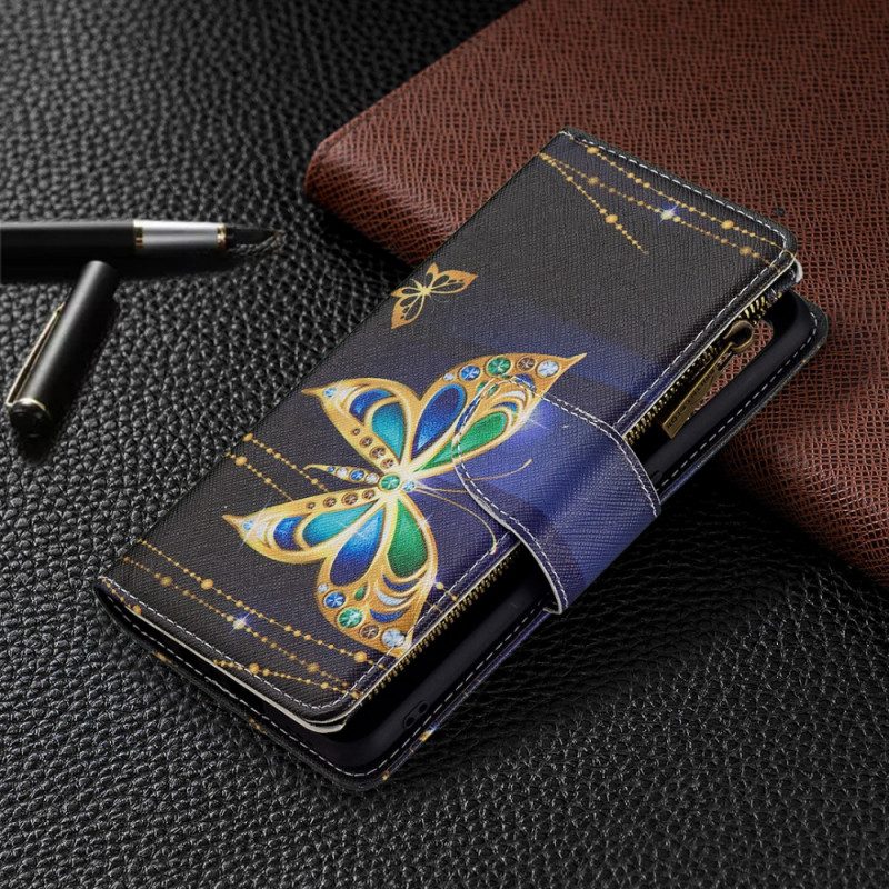 Folio-hoesje voor Oppo A74 4G Vlinders Zak Met Ritssluiting