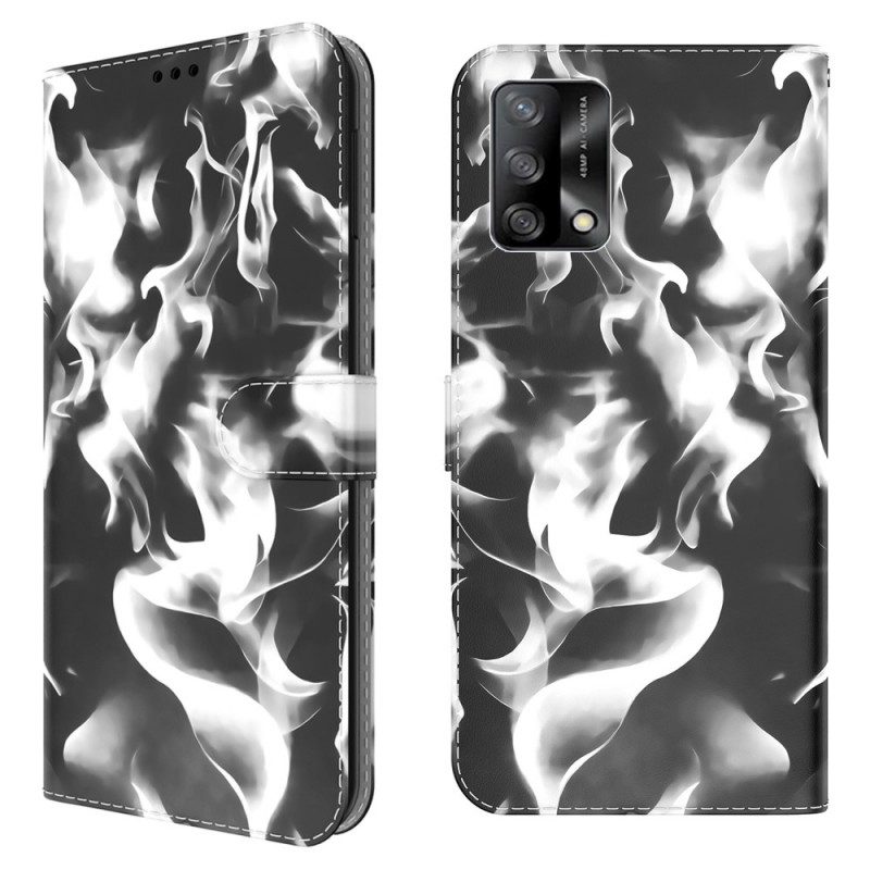 Leren Hoesje voor Oppo A74 4G Abstract Patroon