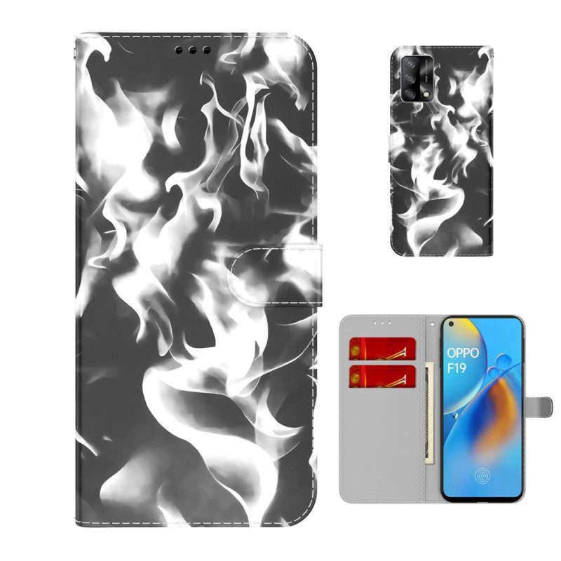 Leren Hoesje voor Oppo A74 4G Abstract Patroon