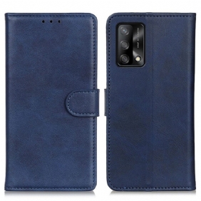 Leren Hoesje voor Oppo A74 4G Mat Retro Leereffect