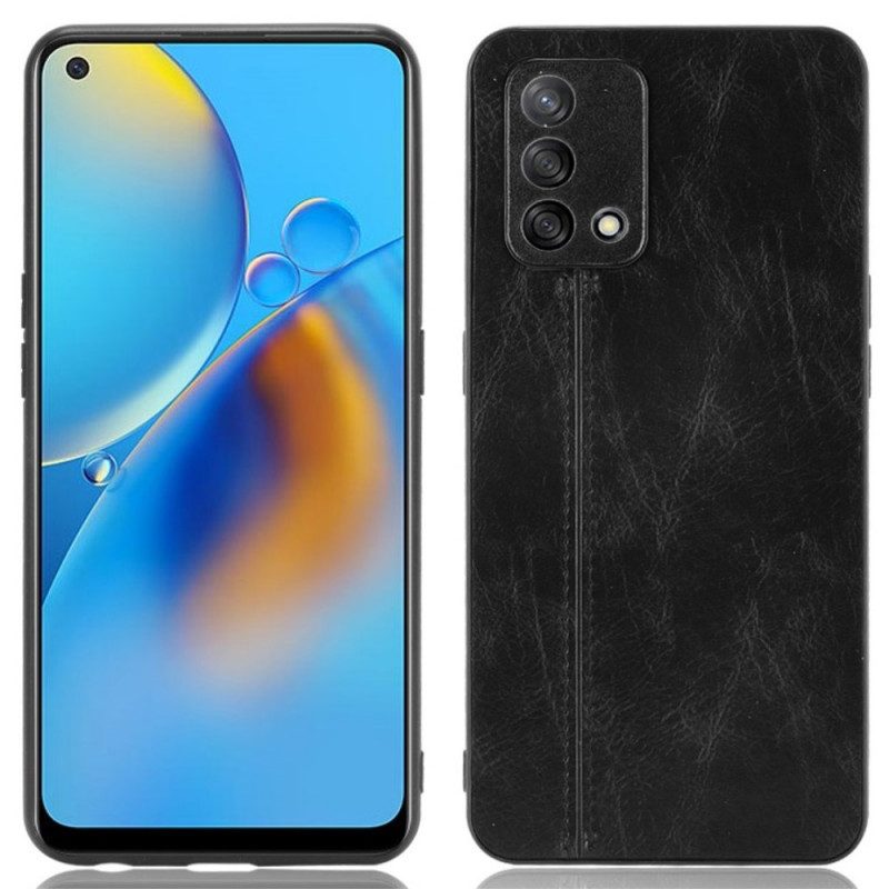 Telefoonhoesje voor Oppo A74 4G Stijl Lederen Stiksels