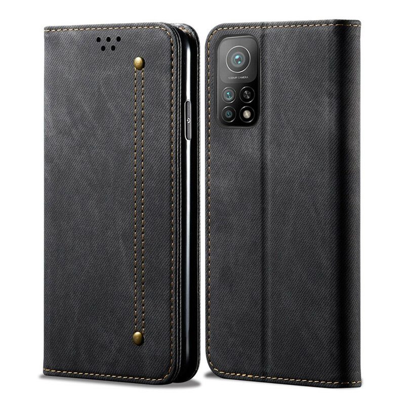 Bescherming Hoesje voor Xiaomi Mi 10T / 10T Pro Folio-hoesje Spijkerstof