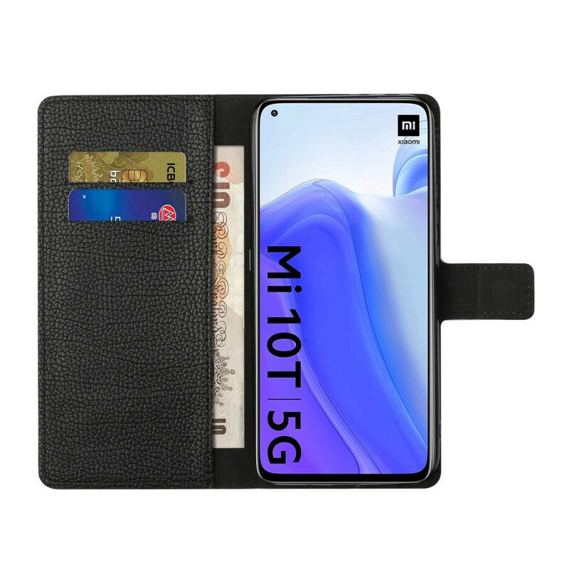 Folio-hoesje voor Xiaomi Mi 10T / 10T Pro Enkele Lychee