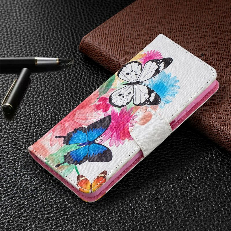 Folio-hoesje voor Xiaomi Mi 10T / 10T Pro Geschilderde Vlinders