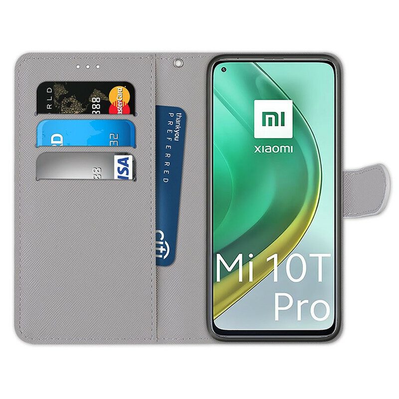 Folio-hoesje voor Xiaomi Mi 10T / 10T Pro Gouden Vlinders