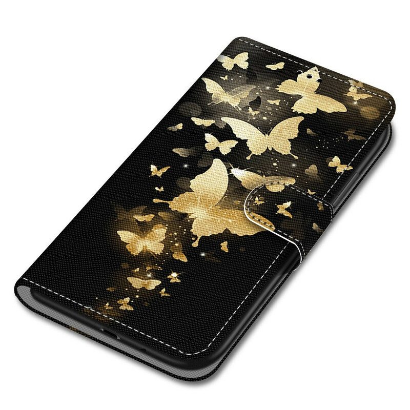 Folio-hoesje voor Xiaomi Mi 10T / 10T Pro Gouden Vlinders