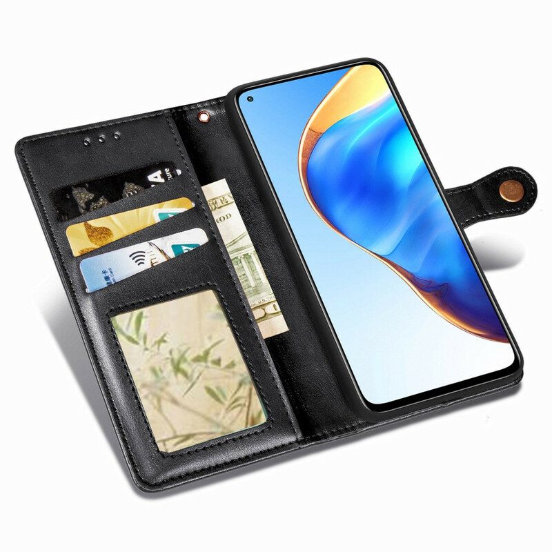 Folio-hoesje voor Xiaomi Mi 10T / 10T Pro Kunstleer En Vintage Sluiting