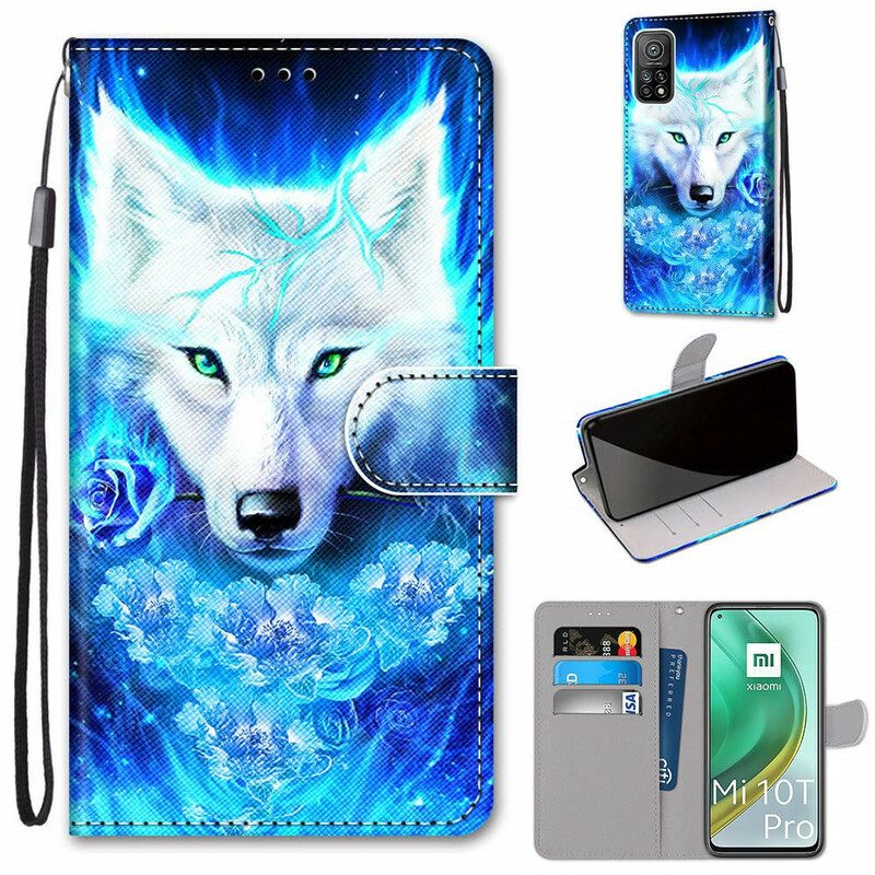 Folio-hoesje voor Xiaomi Mi 10T / 10T Pro Magische Wolf