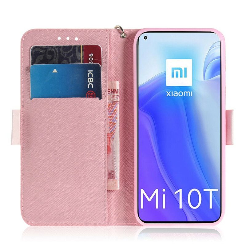 Folio-hoesje voor Xiaomi Mi 10T / 10T Pro Met Ketting Pompoen Met Bandjes