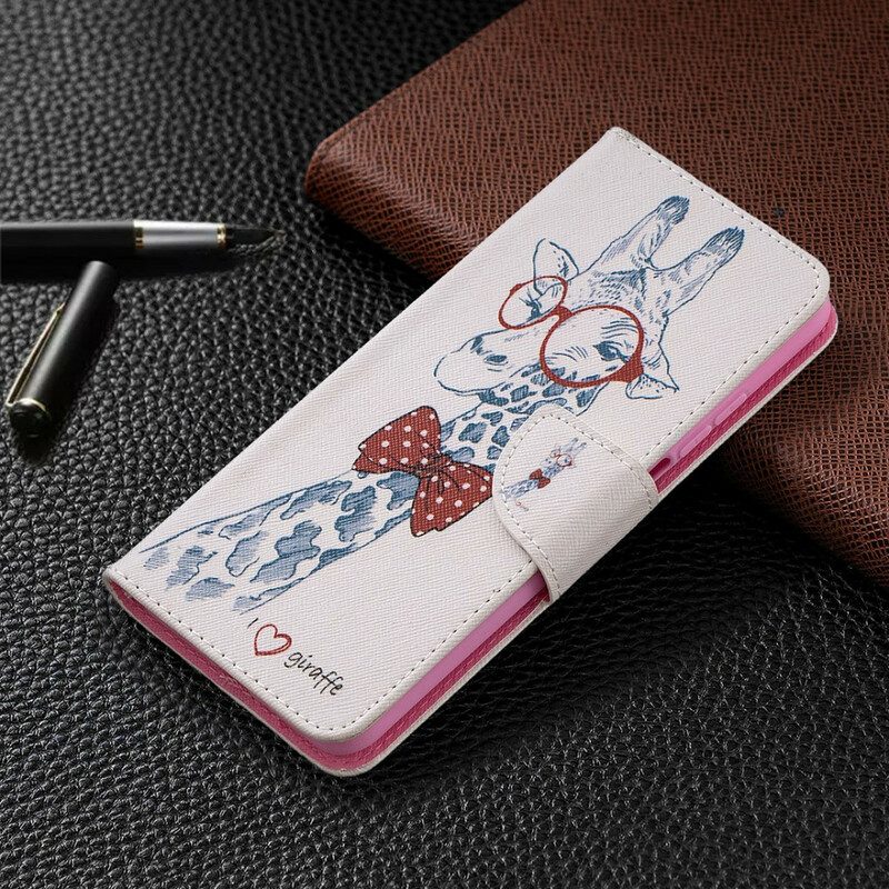 Folio-hoesje voor Xiaomi Mi 10T / 10T Pro Slimme Giraf