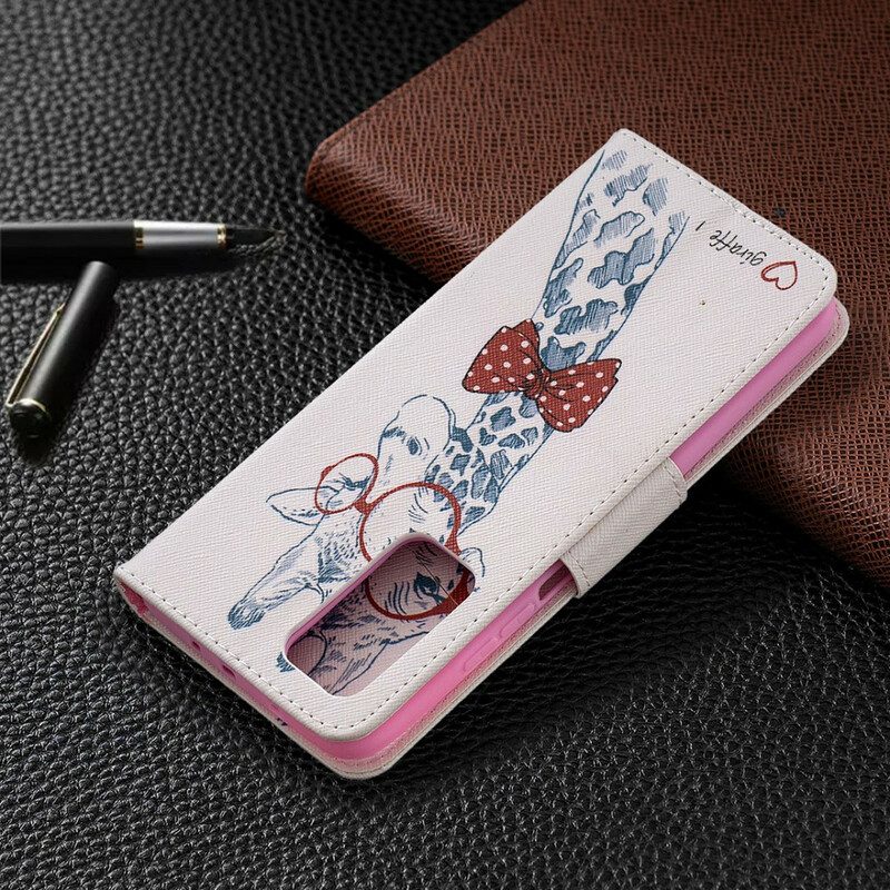 Folio-hoesje voor Xiaomi Mi 10T / 10T Pro Slimme Giraf