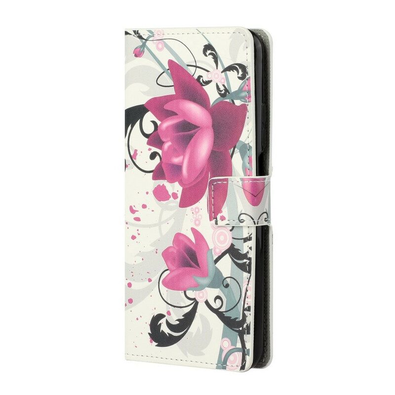 Folio-hoesje voor Xiaomi Mi 10T / 10T Pro Tropische Bloemen