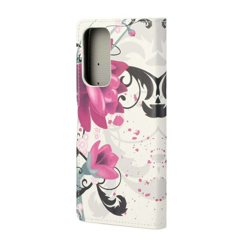 Folio-hoesje voor Xiaomi Mi 10T / 10T Pro Tropische Bloemen