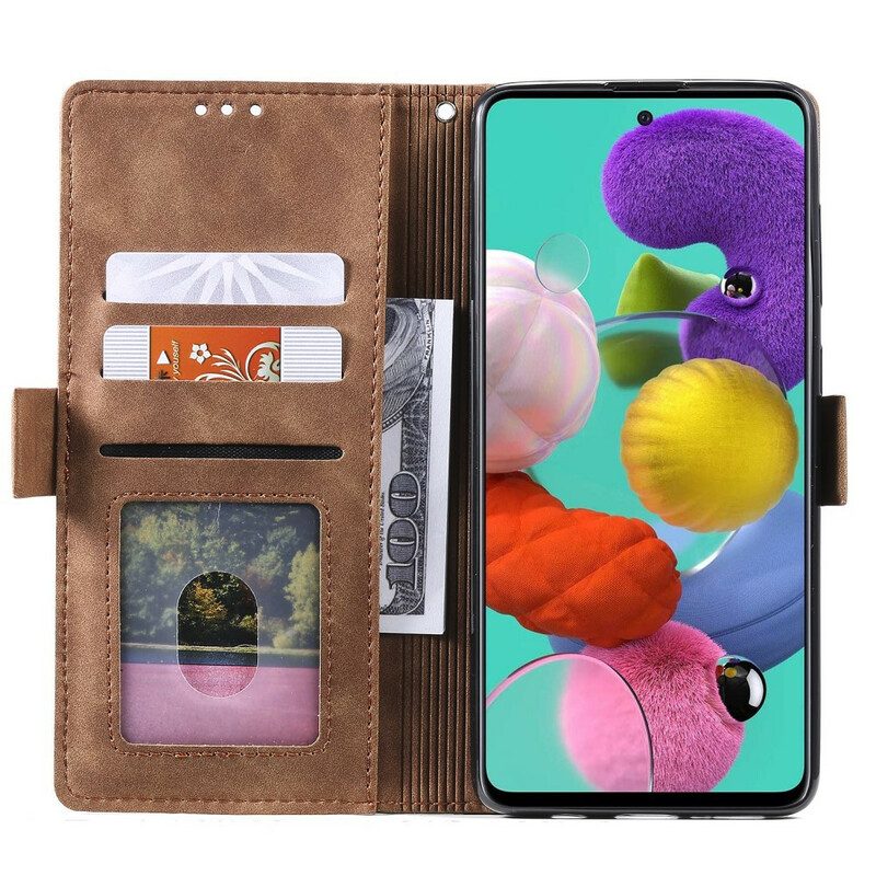 Folio-hoesje voor Xiaomi Mi 10T / 10T Pro Tweekleurige Kunstleer Versterkte Contouren