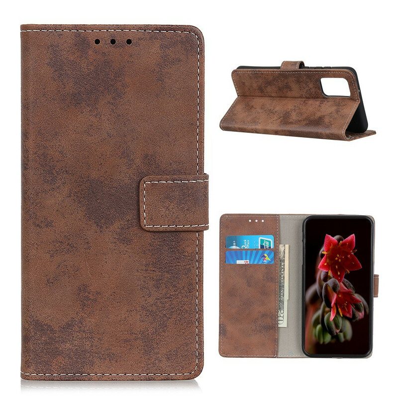 Folio-hoesje voor Xiaomi Mi 10T / 10T Pro Vintage Leereffect