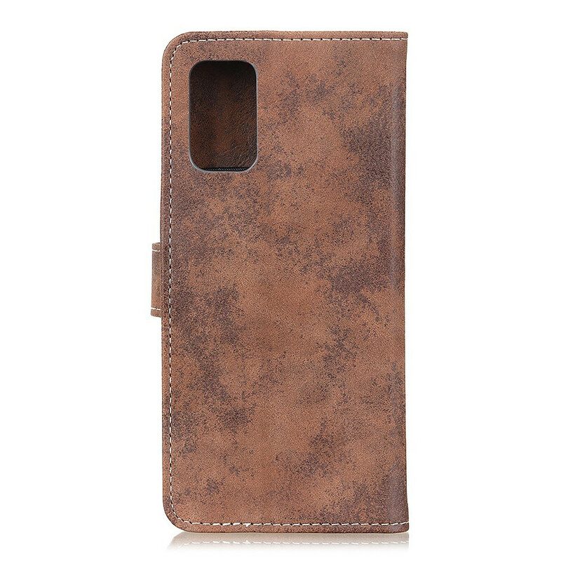 Folio-hoesje voor Xiaomi Mi 10T / 10T Pro Vintage Leereffect