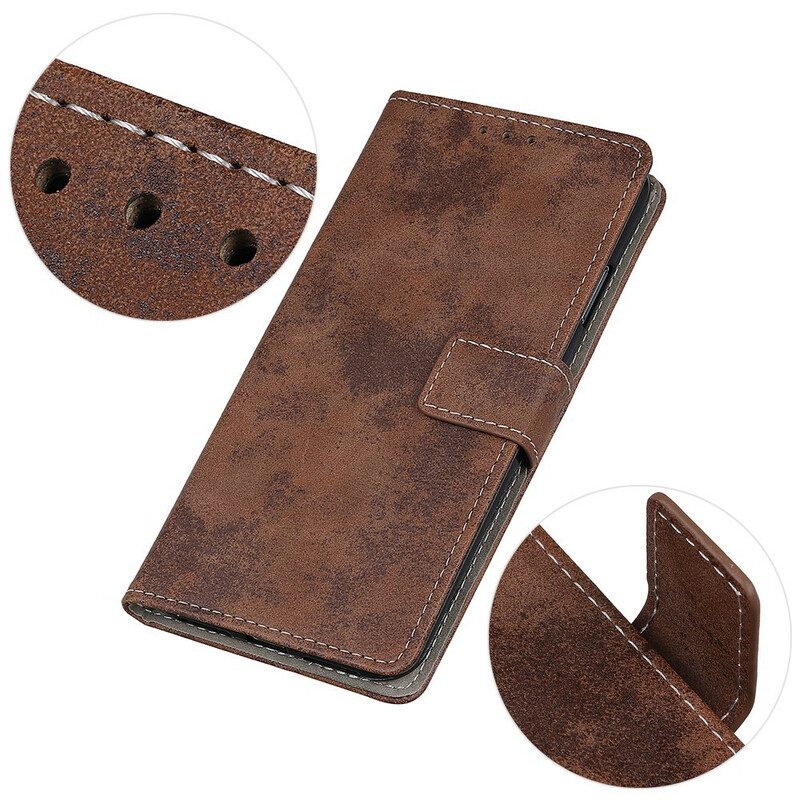 Folio-hoesje voor Xiaomi Mi 10T / 10T Pro Vintage Leereffect